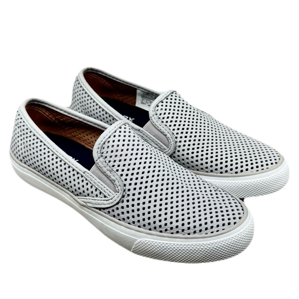 SPERRY Light Grey Top-Sider Slip-on Loafer, Women’s Size 6.5